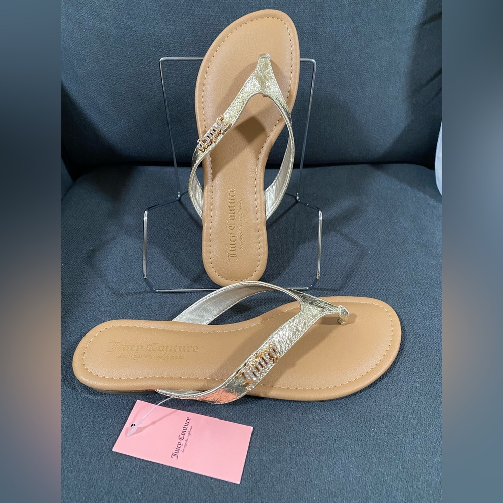 New Juicy Couture Gold ZAOR Thong
Sandals Rhinestones - Picture 2 of 13